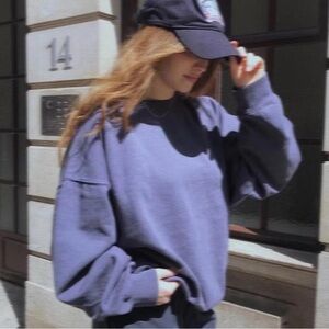 brandy melville navy erica crewneck